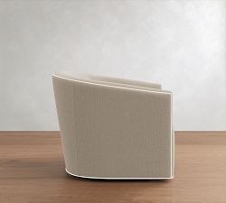 Baldwin Swivel Chair with Contrast Piping