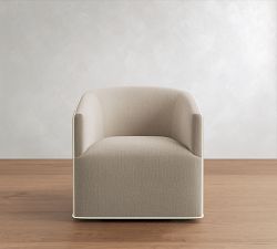Baldwin Swivel Chair with Contrast Piping