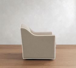 Belen Swivel Chair with Contrast Piping