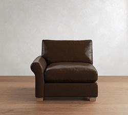 Build Your Own PB Comfort Modern Roll Arm Leather Sectional