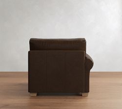 Build Your Own PB Comfort Modern Roll Arm Leather Sectional