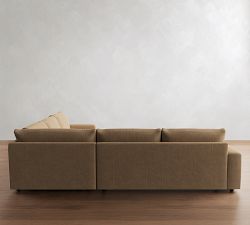Sierra Leather 3-Piece L-Shaped Wedge Sleeper Sectional (139")
