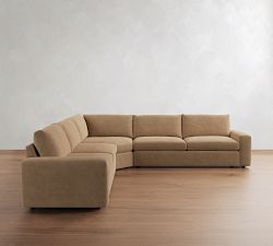 Sierra Leather 3-Piece L-Shaped Wedge Sleeper Sectional (139")