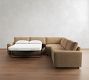 Sierra Leather 3-Piece L-Shaped Wedge Sleeper Sectional (139")