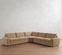Sierra Leather 3-Piece L-Shaped Wedge Sleeper Sectional (139")
