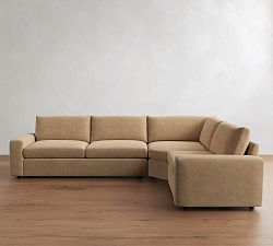 Sierra Leather 3-Piece Wedge Sleeper Sectional (139")