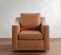 Cameron Slope Arm Leather Swivel Chair
