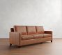 Cameron Square Arm Leather Sofa (62"&ndash;97")