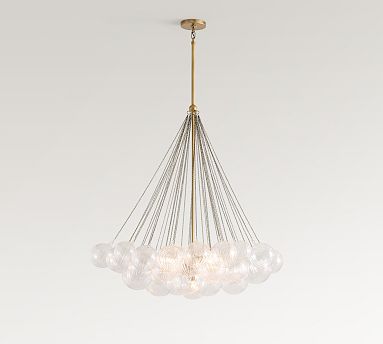 Cooper Glass Bubbled Round Chandelier (28