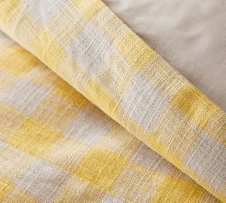 Dalton Check Linen Cotton Duvet Cover