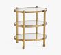 Everson Oval Glass Nightstand (22")