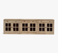 Livingston Media Console with Glass Cabinets (105'')