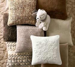 Snowflake Fair Isle Knit Pillow Cover