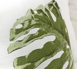 Sunbrella® Palm Leaf Jacquard Outdoor Pillow