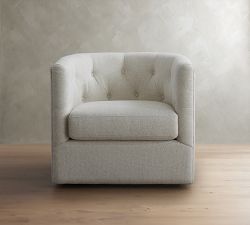 Ayden Tufted Barrel Arm Swivel Chair