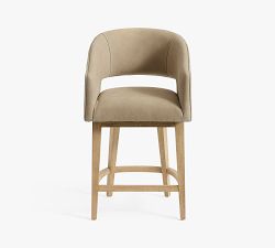 Baldwin Leather Swivel Stool