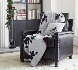 Disney Mickey Mouse Faux Leather Applique Pillow Cover