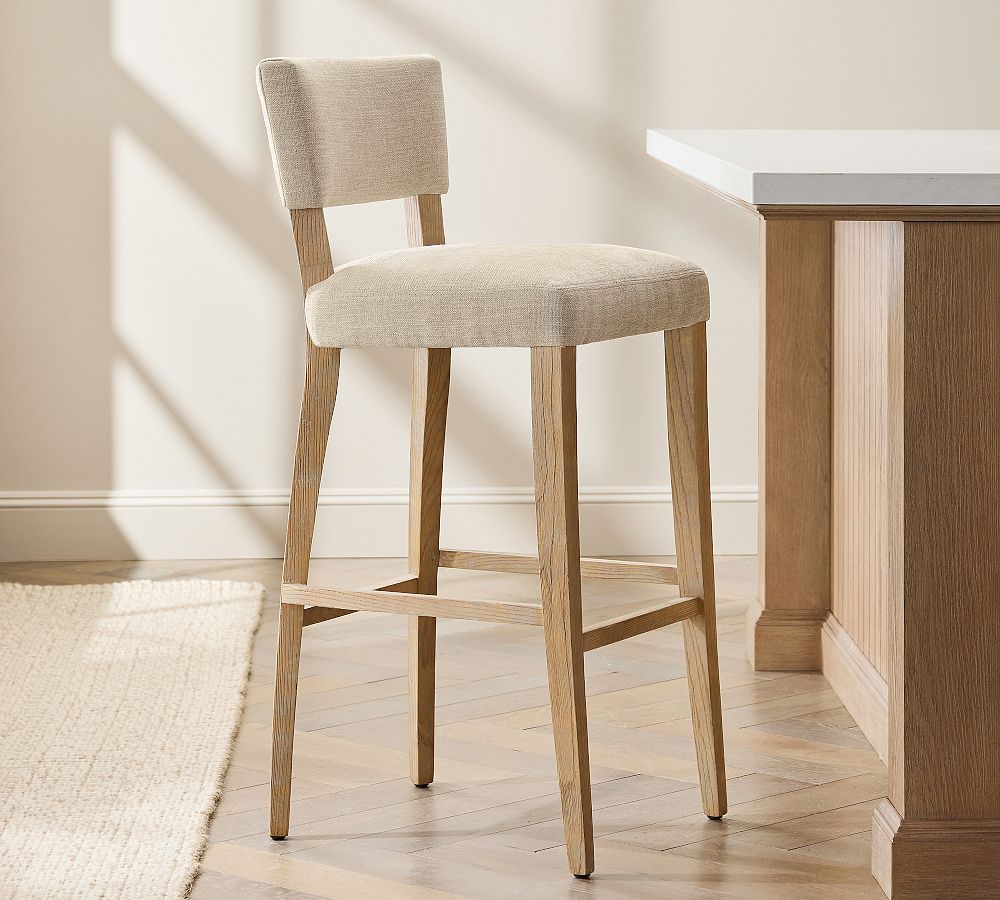 Payson Upholstered Stool by Pottery Barn