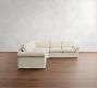 PB Comfort Modern Roll Arm Slipcovered 3-Piece L-Shaped Wedge Sleeper Sectional (121")