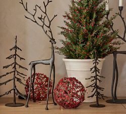 Faux Lit Cedar Berry Pine Tree