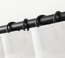 Slim Quiet-Glide Curtain Rings - Set of 10