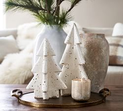 Handcrafted Terracotta Speckled Christmas Trees