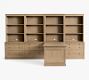 Livingston Peninsula Desk with Bookcase Suite (140")