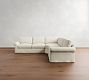 PB Comfort Modern Roll Arm Slipcovered 3-Piece L-Shaped Wedge Sleeper Sectional (121")