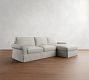 PB Comfort Roll Arm Slipcovered Chaise Sleeper Sectional (112")