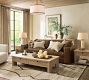 Powell Leather &amp; Linen Drum Pendant (24")