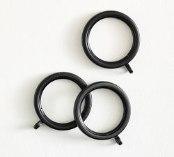 Slim Quiet-Glide Curtain Rings - Set of 10