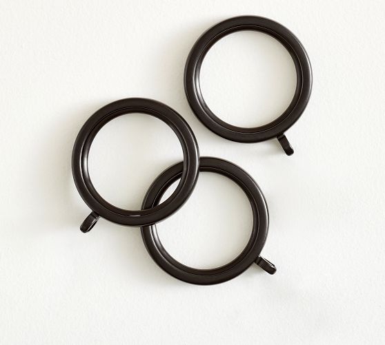 Slim Quiet-Glide Curtain Rings - Set of 10