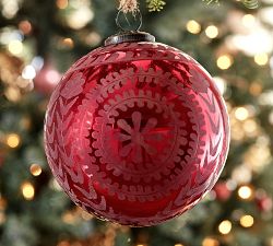 Etched Mercury Glass Ornaments