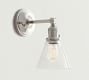 Flared Glass Straight Arm Sconce (7'')