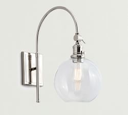 Glass Globe Arc Sconce (18'')