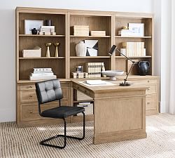 Livingston Peninsula Desk with 105" Bookcase Suite
