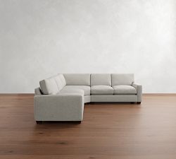 PB Comfort Modern Square Arm 3-Piece L-Shaped Wedge Sleeper Sectional (119")