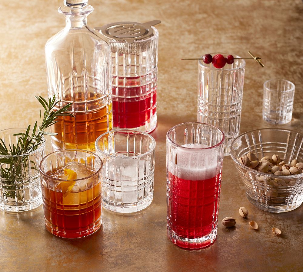 Stewart Plaid Glassware Collection by Pottery Barn