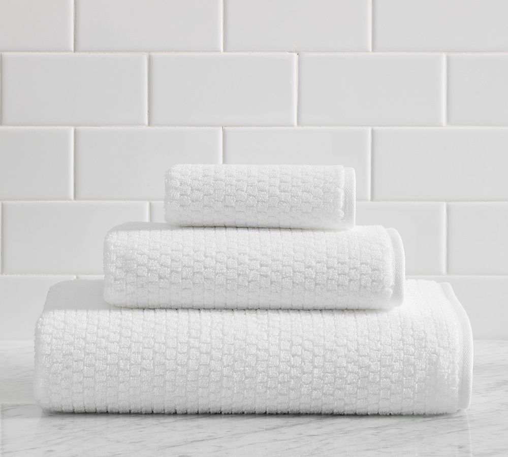 Textured Honeycomb Hand Towel - Parchment