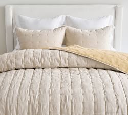 Tufted Cotton Linen Quilt