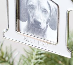 Engravable Silver-Plated #1 Pet Ornament