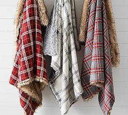 Nottingham Faux Fur Plaid Throw