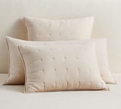 Tufted Cotton Linen Quilted Sham