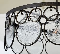 Easton Outdoor Recycled Glass Round Chandelier (40")