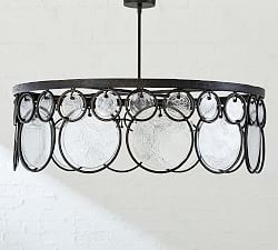 Easton Outdoor Recycled Glass Round Chandelier (40")