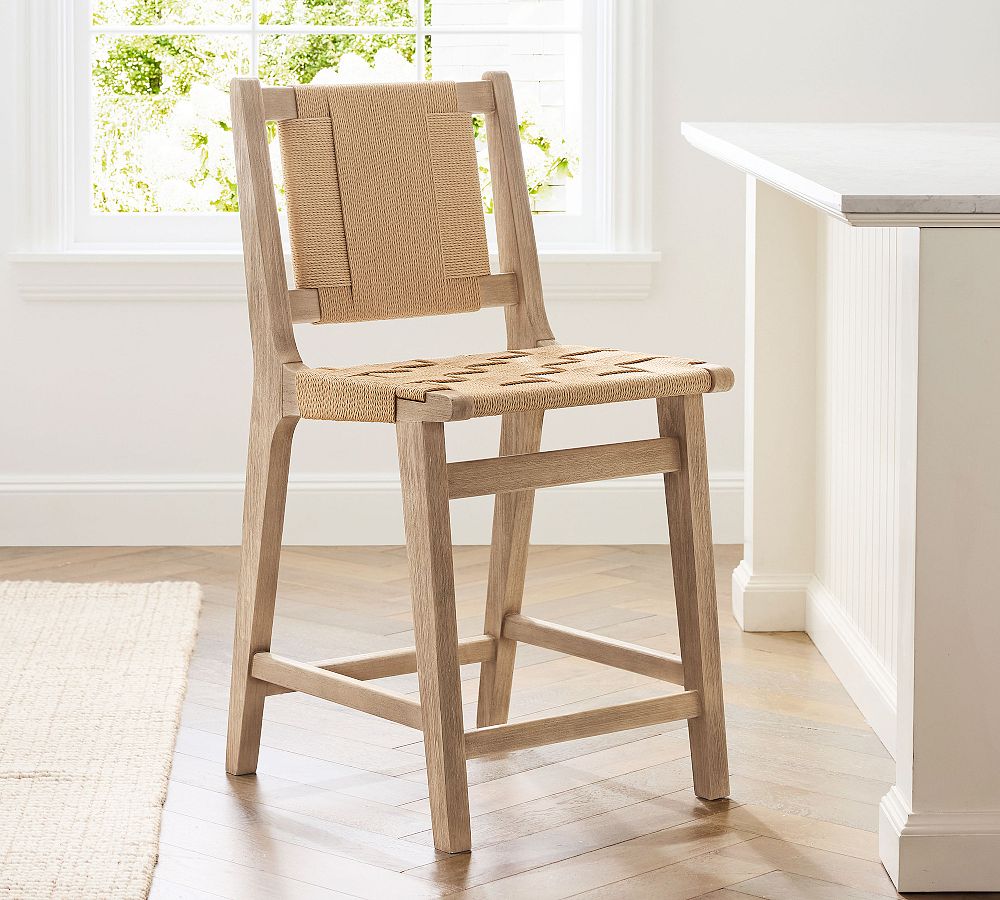 Fenton Woven Stool by Pottery Barn