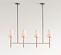 Harrison Leather Wrapped Linear Chandelier (46")