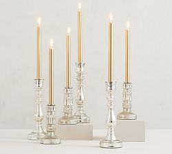 Unscented Gold Taper Candles - Set of 6