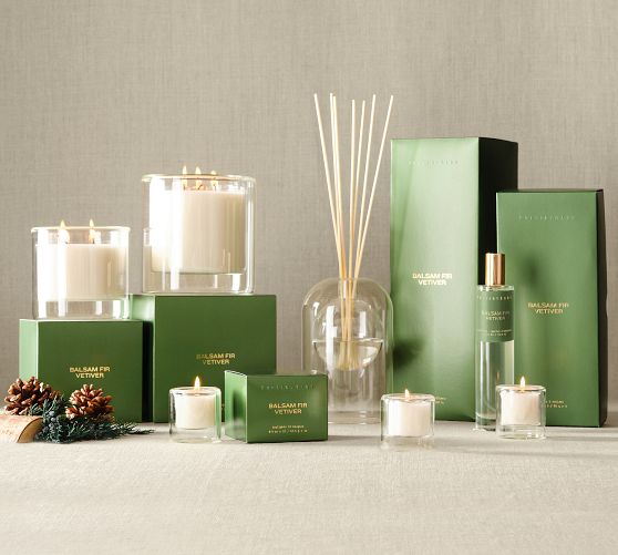 tobacco and vetiver candle Smoke Scented  Atmo Home Inc therapeutic essential oils for a transformative Balsam Fir Vetiver Scent Collection