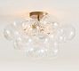 Cooper Glass Bubbled Flush Mount (18")